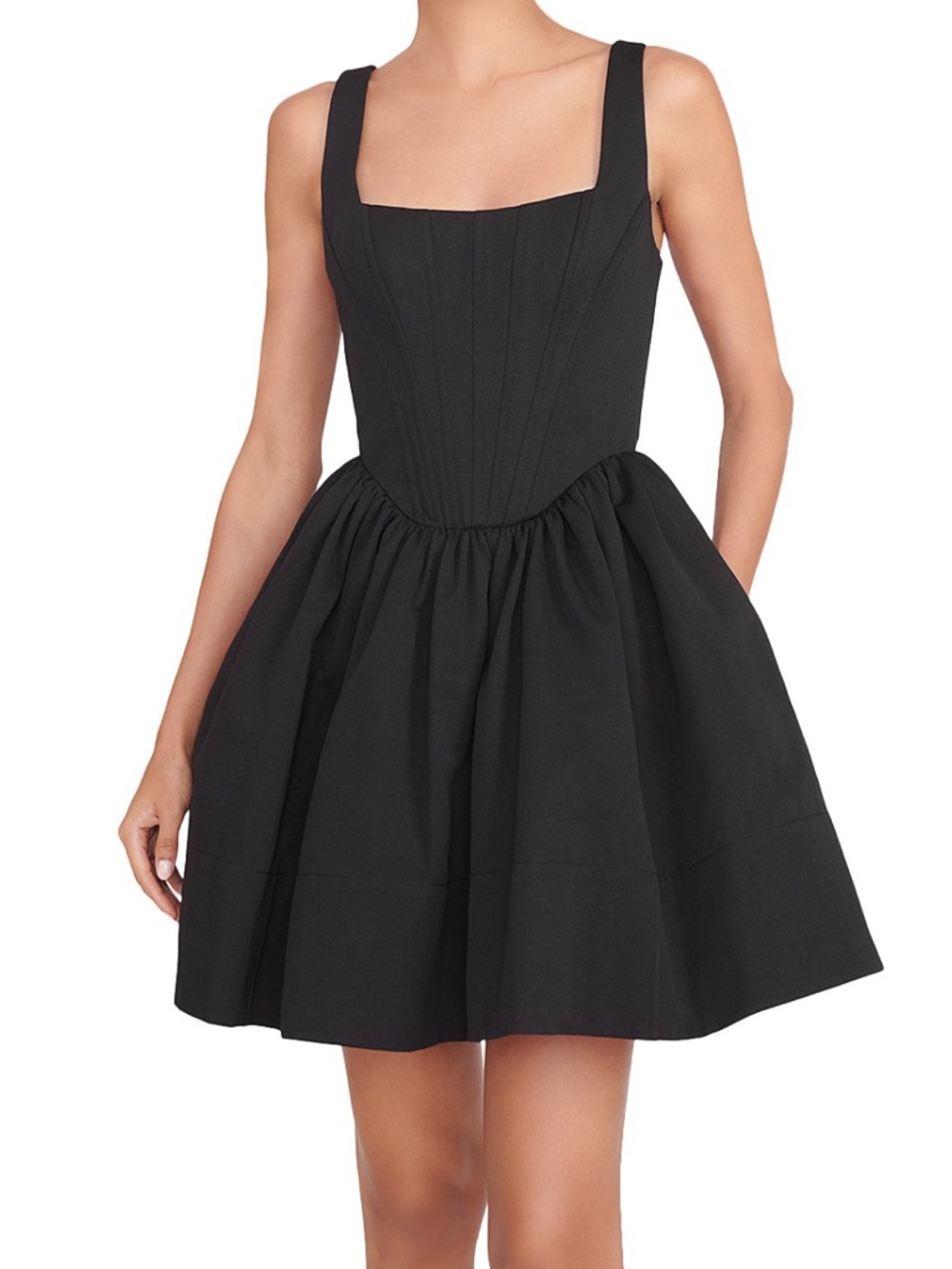 STAUD landscape corset dress